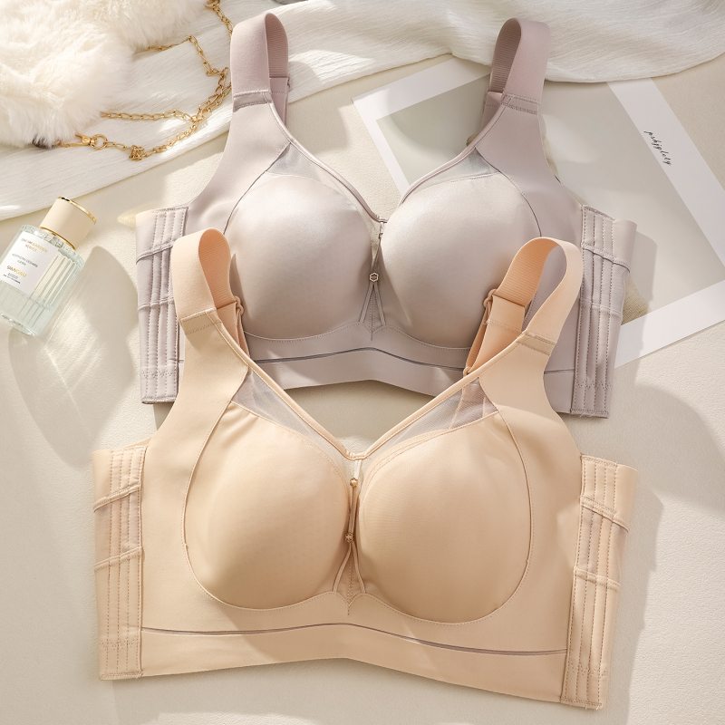 Seamless Satin Bra for Women, Full Cup, Thin Style, Minimizes Large Bust, Soft Underwire, Gathers Side Breasts, Anti-Sagging Bra Seamless Satin Bra for Women, Full Cup, Thin Style, Minimizes Large Bust, Soft Underwire, Gathers Side Breasts, Anti-Sagging Bra