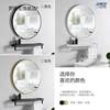 A Nordic Minimalist Bathroom Mirror, Stylish Round Mirror for the Restroom, Wall-Mounted, No-Drill Bathroom Mirror, Round Shape
