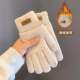 Gloves for women, winter warm plus velvet and thickened cycling knitted non-slip touch screen anti-cold cycling gloves and sports socks