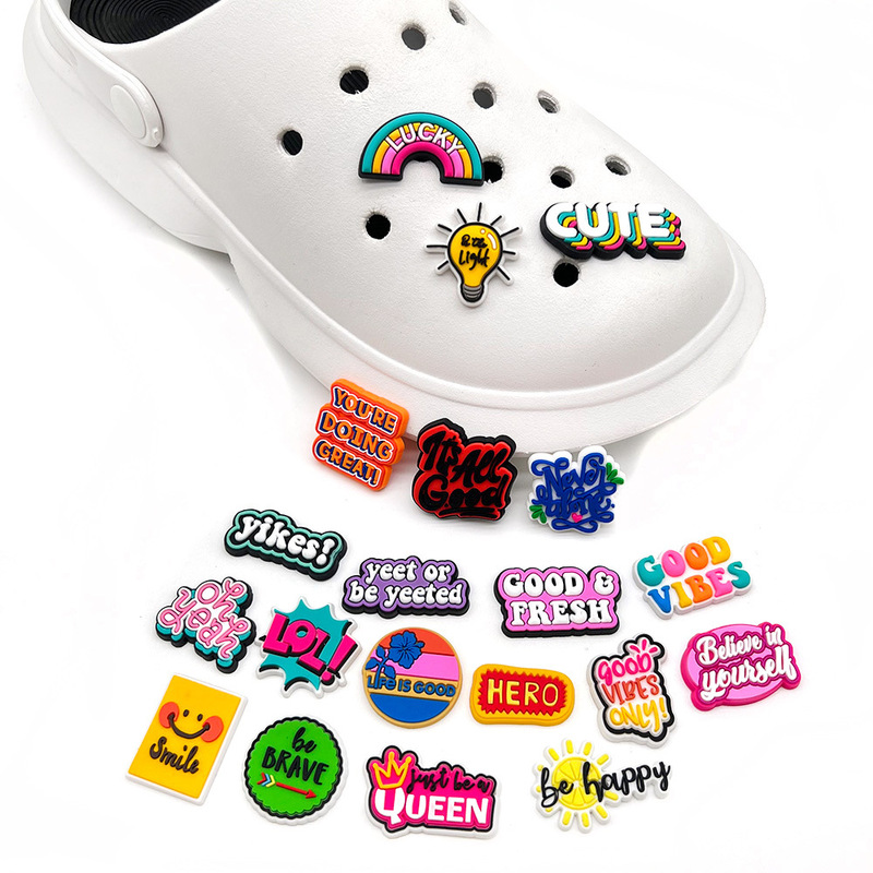 20 Styles of English-Style Crocs Shoe Accessories DIY Shoe Charms Compatible with Crocs Jibbitz Shoe Clips for Women 20 Styles of English-Style Crocs Shoe Accessories DIY Shoe Charms Compatible with Crocs Jibbitz Shoe Clips for Women