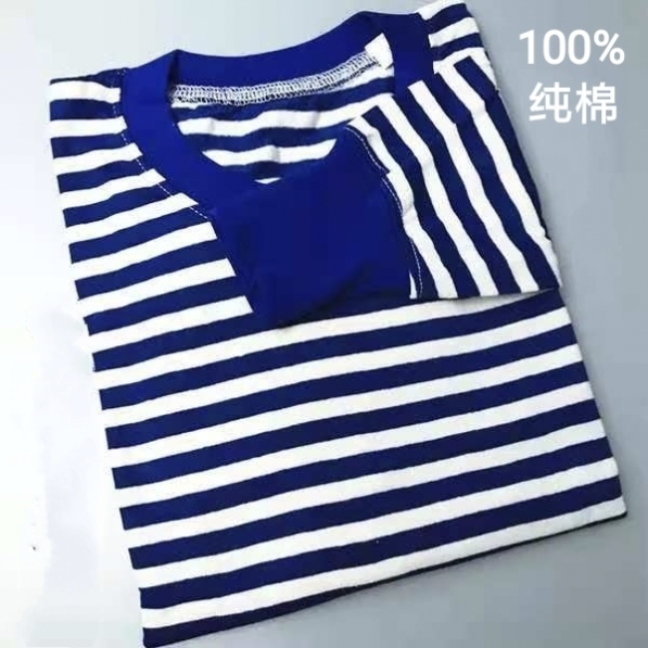 Authentic 100% Cotton T-Shirt, Old Style Sailor Shirt, Blue and White Striped Long-Sleeve, 100% Pure Cotton, Classic Knit for Spring and Autumn Authentic 100% Cotton T-Shirt, Old Style Sailor Shirt, Blue and White Striped Long-Sleeve, 100% Pure Cotton, Classic Knit for Spring and Autumn
