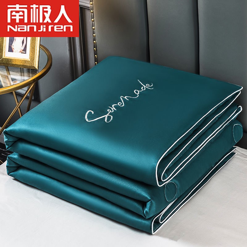 Summer embroidered ice silk air conditioning by summer and quilt by summer by student Dormitory Double Summer Thin