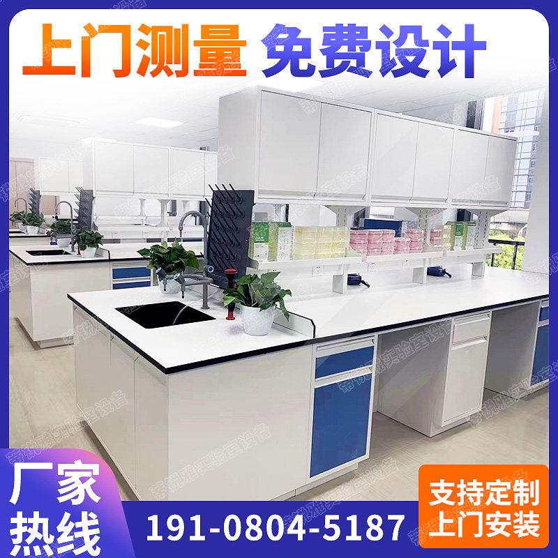 实验室钢木工作台 耐腐蚀订制化验台 现代风格PP边台
