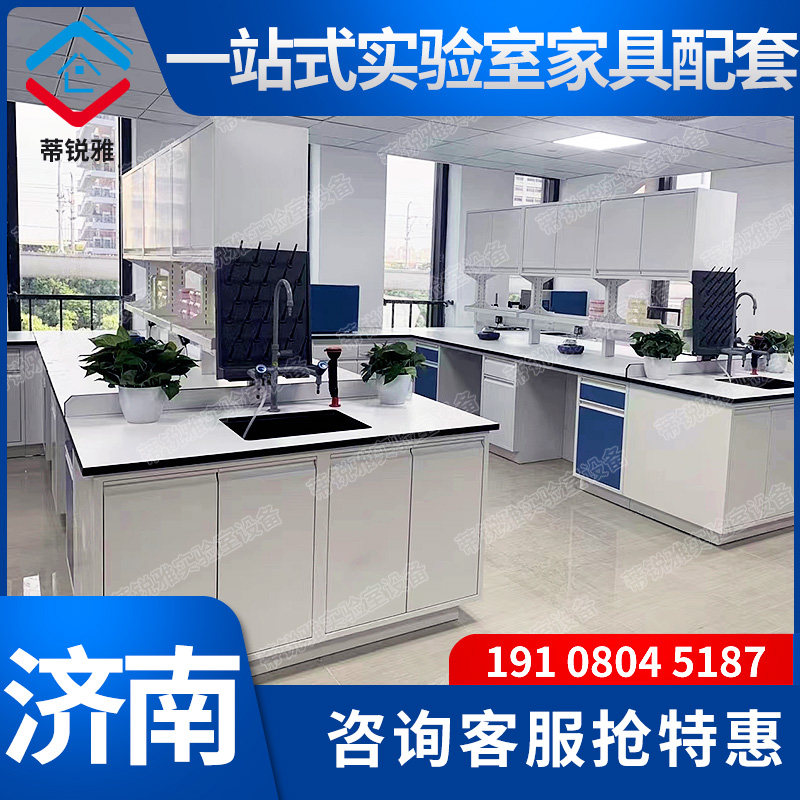 山东济南钢木实验台工作台边台全钢中央操作台理化板台面专业定制