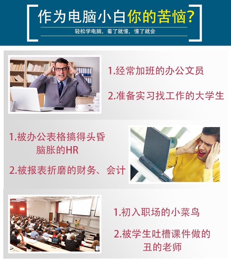 新手零基础学电脑8合1办公应用从入门到精通正版Word/Exce/PPT计算机自学书籍扫码看视频office文员办公软件拼音五笔打字速成教程