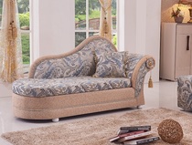 Internet celebrity chaise longue European style bedroom small apartment sofa lounge chair simple fabric single beauty couch toffee lazy collapse