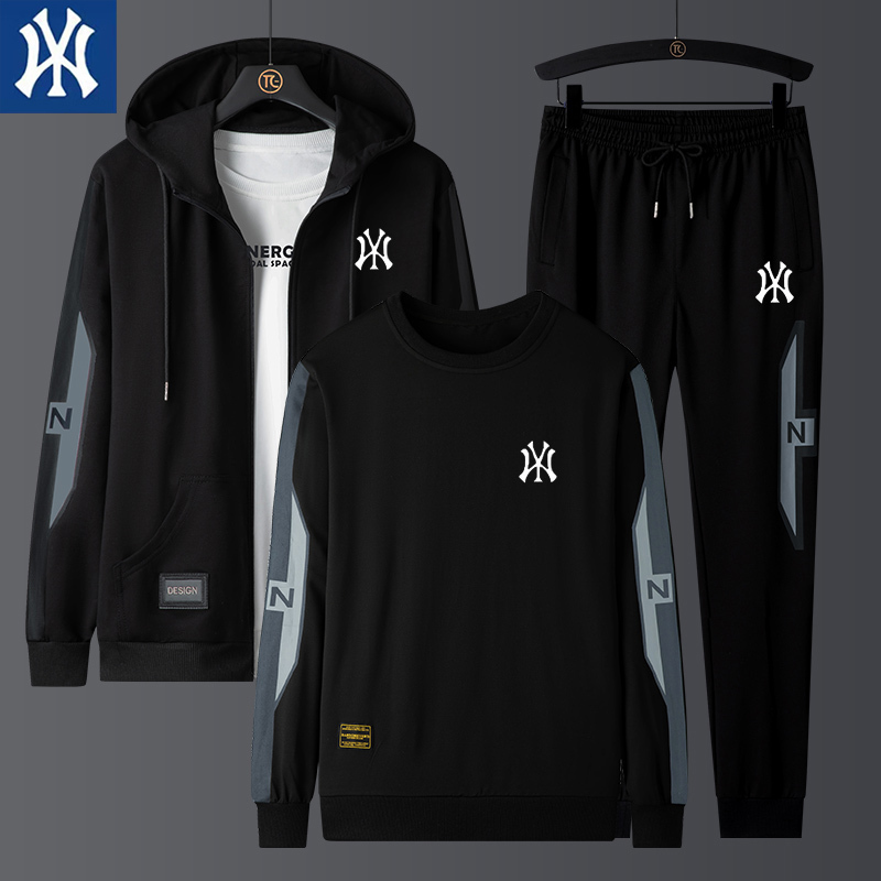 Outlet |   70% off Special Zone |   Sports Suit Men's Autumn and Winter Casual Running Sweatshirt Jacket Three-Piece Set