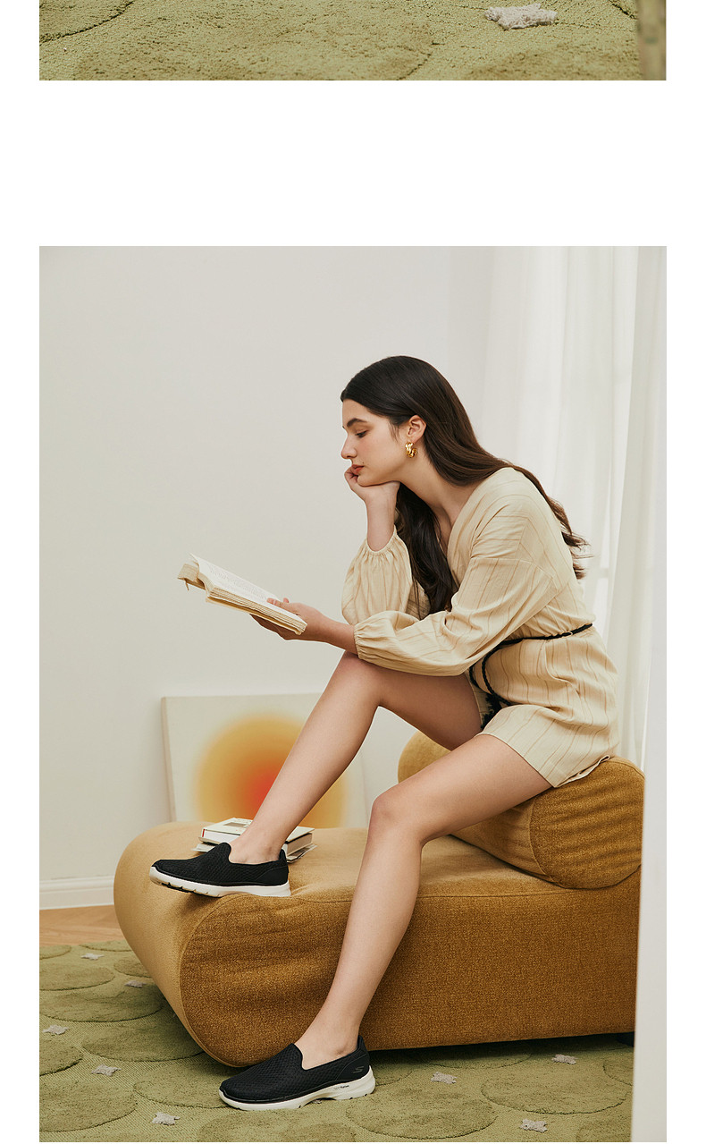 Энергичный обувь skechers官方outlets女子时尚浅口一脚蹬休闲运动鞋懒人鞋