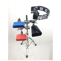 Olff Percussion Instruments Produits du bois de plastique Bangs Rack Sous-tambour Accompaniste Accessoires professionnels Bull Bell Blue Plastic