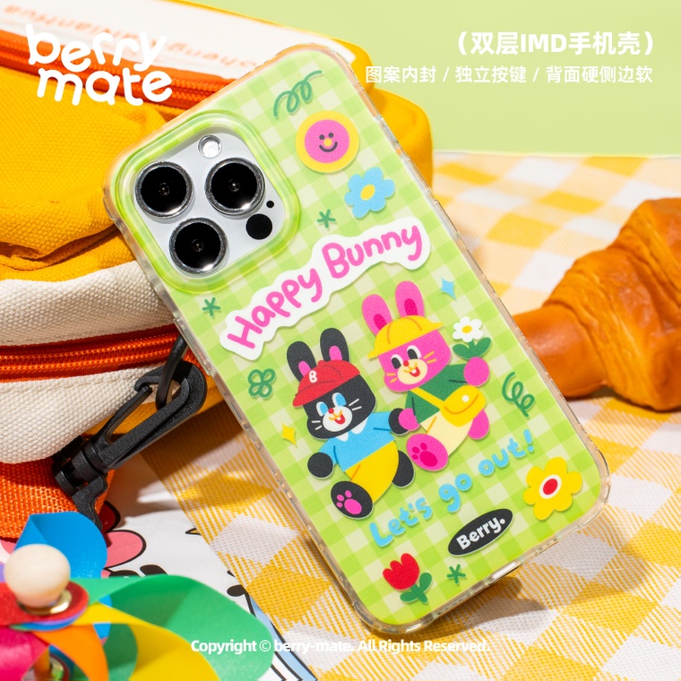 Happy Bunny Cartoon Characters Cute iPhone Case