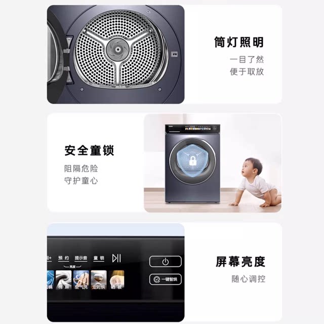 Haier Home-Use 10kg Heat Pump Dryer Fully Automatic Tumble Dryer Ehg100176Pro