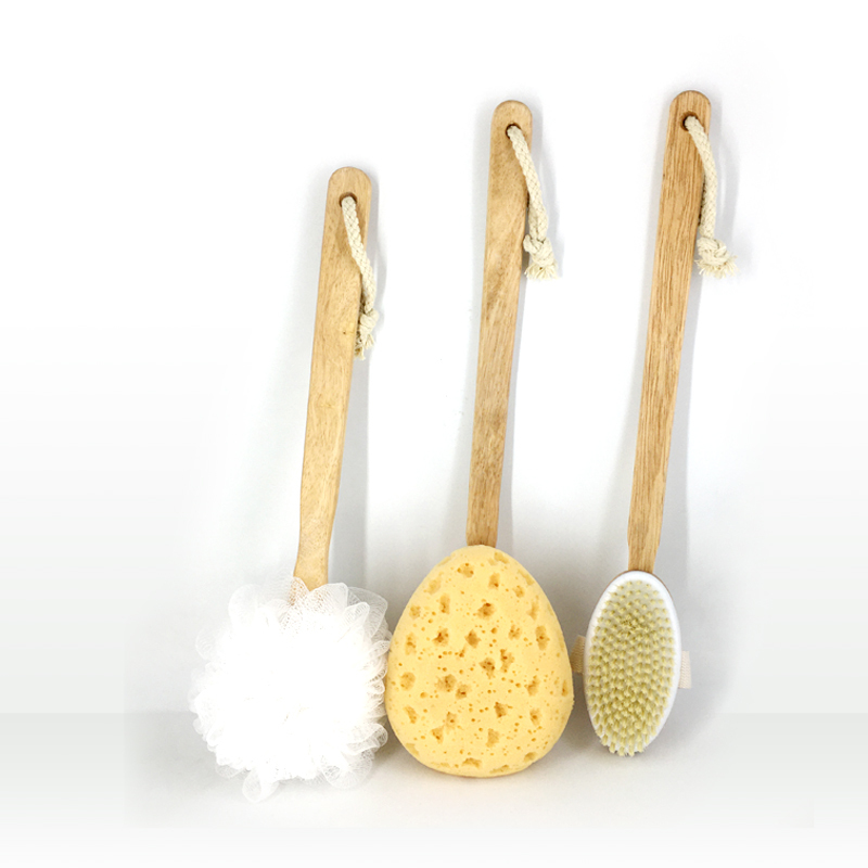 Bath Scrubber, Bath Brush, Back Scrubber, Soft Bristle Bath Brush, Long-Handled Shower Brush, Bath Sponge Ball, Sponge Brush, Bath Tool