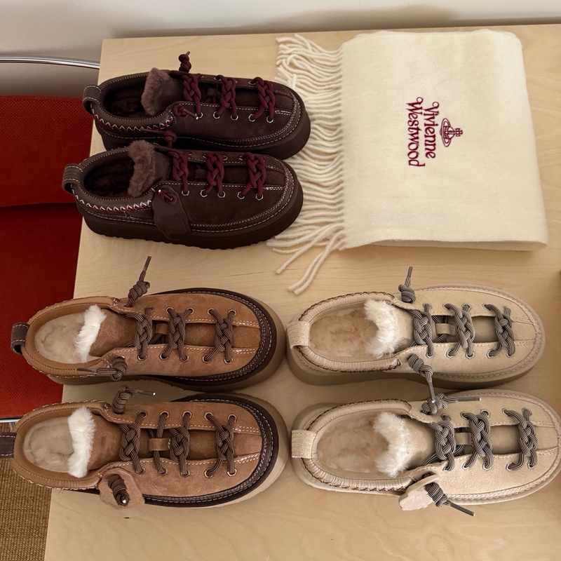 Song Yuqi's Same Style Cookie Thick-Soled Loafers, New Autumn and Winter Lace-Up Casual Furry Shoes, Sangpo Snow Boots for Women Song Yuqi's Same Style Cookie Thick-Soled Loafers, New Autumn and Winter Lace-Up Casual Furry Shoes, Sangpo Snow Boots for Women