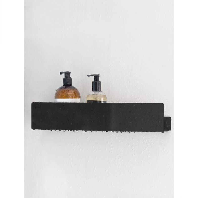 Ioa Bathroom Metal Shower Shelf Toilet Wall-Mounted Shelf Storage Rack Simple Style Shelf
