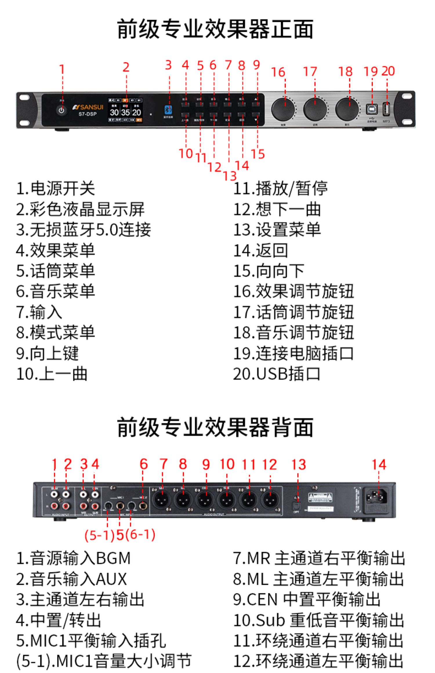 山水sp2-10专业大功率KTV商用卡拉OK点歌机套装家用家庭设备音响