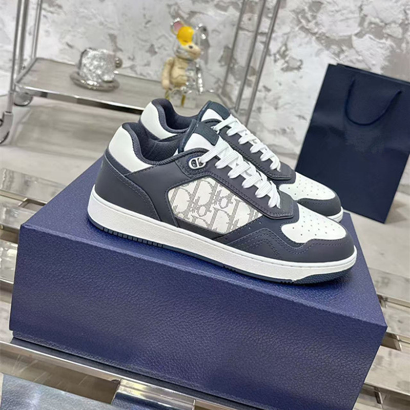 2026 New Fashion Sports Sneakers Luxury Unisex Shoes B27 Couple Shoes Breathable Genuine Leather Lettered Trendy Women's Shoes