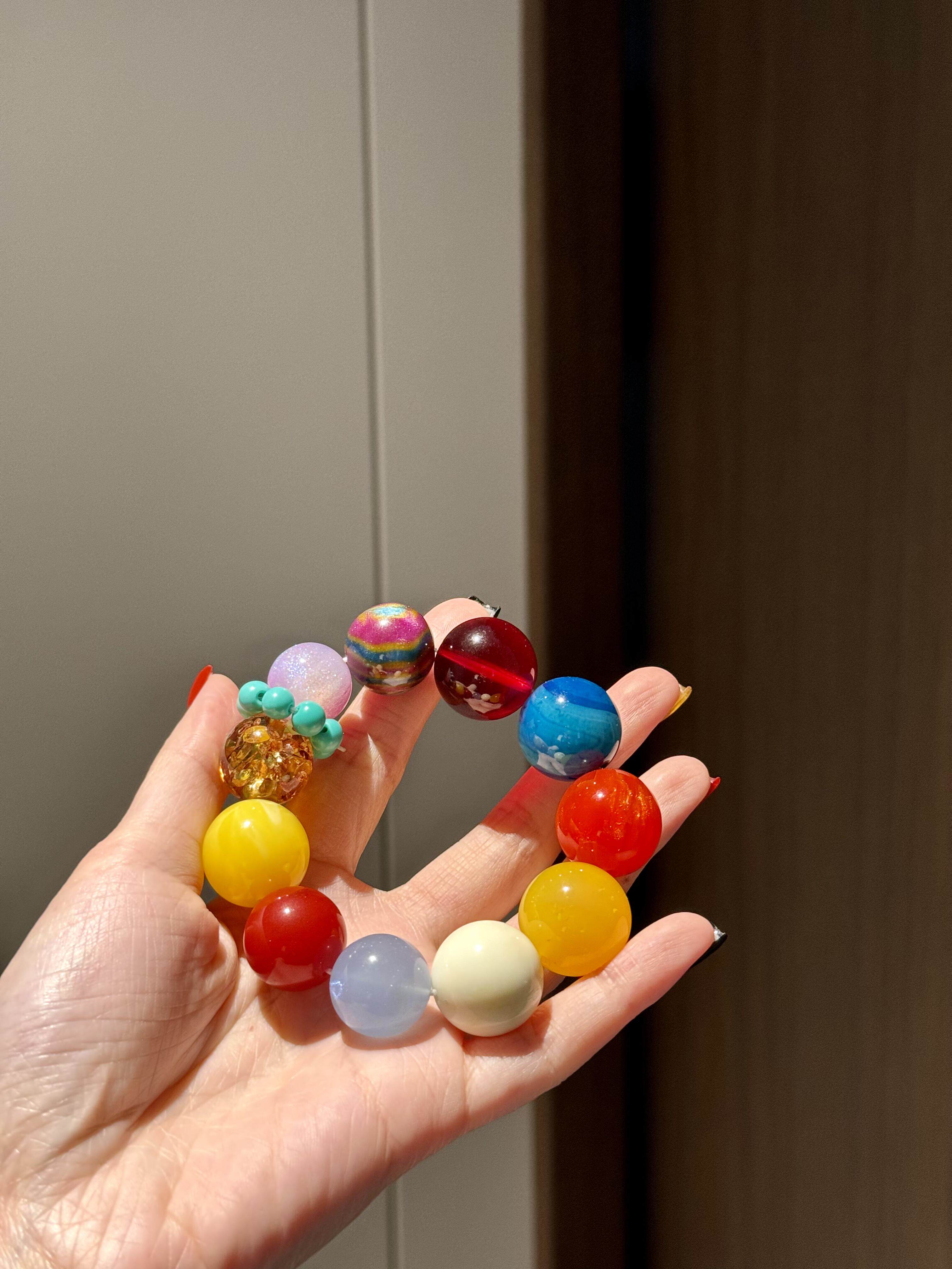 朱珠同彩色糖果多宝水晶手串女新礼物手女生多巴胺显白手详情5
