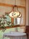 Song's Aesthetic Chandelier, Mid-Ancient Style Round Dining Room Lamp, Zen-Inspired Retro New Chinese Style Homestay Study Tea Room Bedroom Lamp