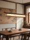 New Chinese-Style Restaurant Chandelier, Song Dynasty Aesthetics, Retro Fabric Tea Room Lamp, Chinese Style Zen Rectangular Dining Room Lighting Fixtures