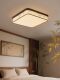 Song's Aesthetic New Chinese Style Bamboo Leaf Embroidery Ceiling Lamp Bedroom Study Full Spectrum Fabric Round Lamp