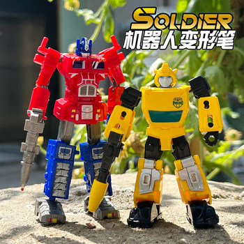 Internet celebrity deformation pen optimus figure column deformation bumblebee king kong weapon student gift boy stationery sixty-one
