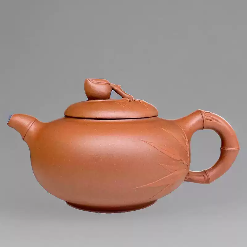 黃龍山清水泥紫砂壺周麗萍半手工茶壺450cc中式紫砂茶壺16孔宜興紫砂壺