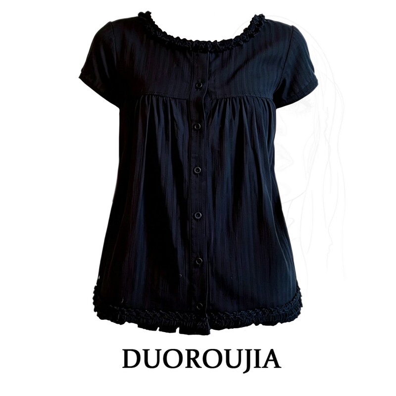 Duor Plus Size Korean Style Retro Doll Collar Lace Short-Sleeved Shirt for Women 2026 Summer Fat mm Casual Slimming Top Duor Plus Size Korean Style Retro Doll Collar Lace Short-Sleeved Shirt for Women 2026 Summer Fat mm Casual Slimming Top