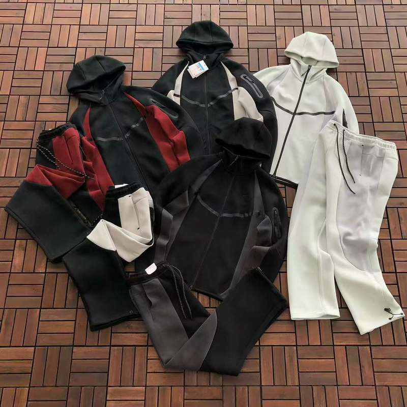 Windrunner's New Casual Sports Suit Tech Fleece Hooded Sweatshirt and Sweatpants Two-Piece Set