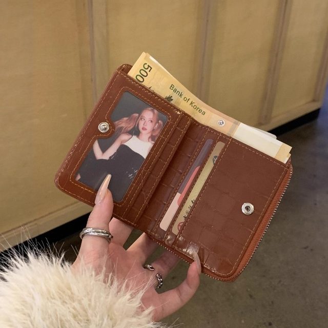 Korean women's small wallet, coin purse, women's card holder, all-in-one, light and compact storage bag, card holder, student wallet, high-end