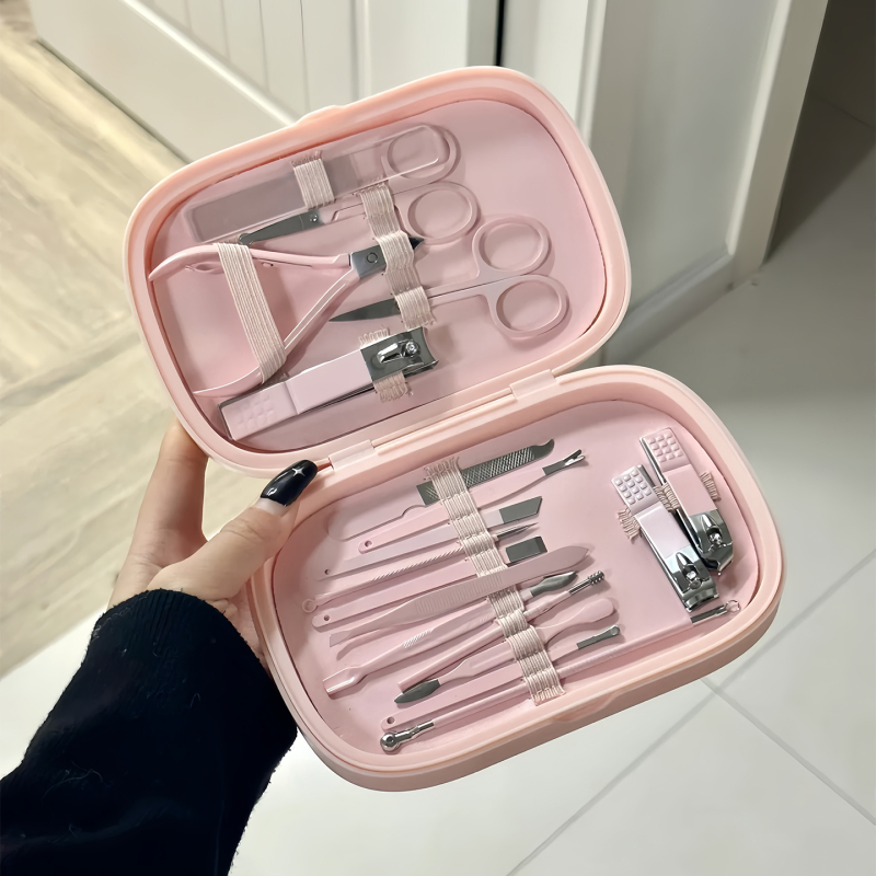 Girly Nail Clipper Set with Ear Pick, Eyebrow Trimmer, and Toe Clipper - Multifunctional Home Kit for Women, High-End 2025 New Model
