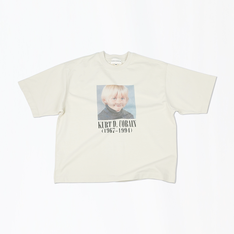 Sod Co. Little Coben Boxy Fit T-Shirt Off-White Vintage Washed Round Neck Short Sleeves