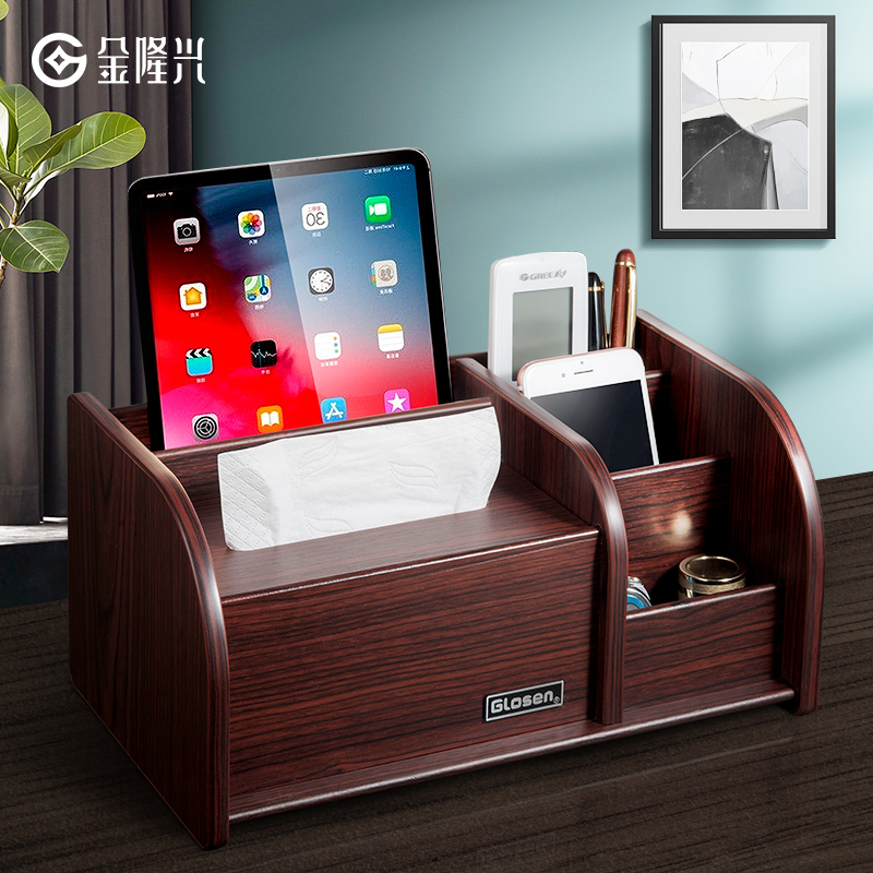 Wooden pen office desktop fittings simple collection box high-end multi-function creative student solid wooden pen