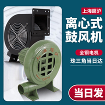 Small blower household 220V barbecue stove combustion firewood centrifugal fan powerful smoke exhaust industrial hair dryer