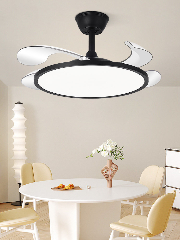 Chigo Ultra-Thin Fan Light, Eye-Protecting, for Living Room, Dining Room, Master Bedroom, 2026 New Model, Simple Invisible Ceiling Fan Integrated Light