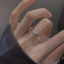 Easy to close one thousand Seal with the same ring Thousand Paper Crane Ring Female Pure Silver Minimalist Light Extravagant Ring Forefinger Ring Opening Ring G