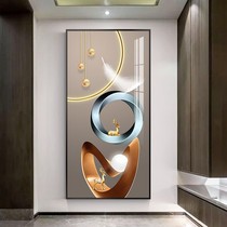 Entrance door facing against wall Painting Decoration Painting Veranda End Wall Painting Aisle Background Wall Wall Painting Light Extravagant Vertical version of hanging painting g