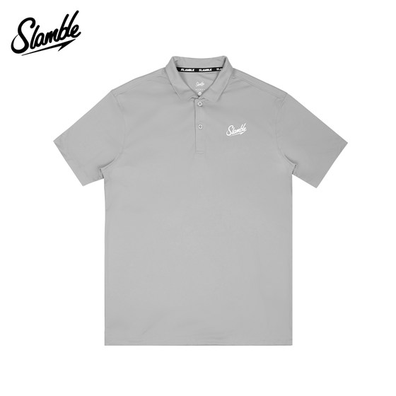 SLAMBLE运动速干Polo衫健身训练透气翻领短袖T恤男女纯色新款