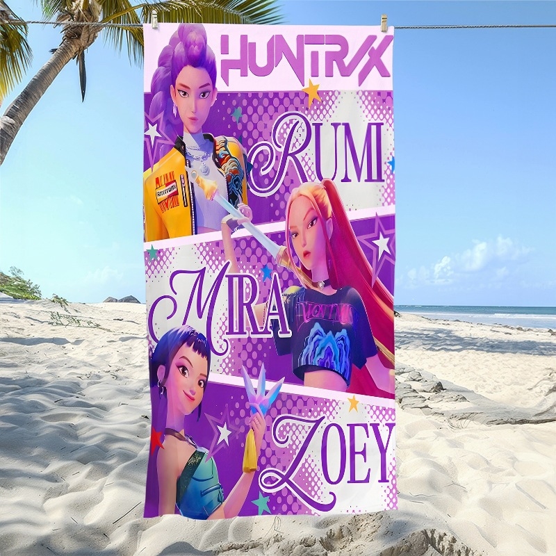 Hunter Girl Group Beach Towel Microfiber Bath Towel Double-Sided Fleece Sports Quick-Drying Towel Bath Towel Kpop2026 New Model Hunter Girl Group Beach Towel Microfiber Bath Towel Double-Sided Fleece Sports Quick-Drying Towel Bath Towel Kpop2026 New Model