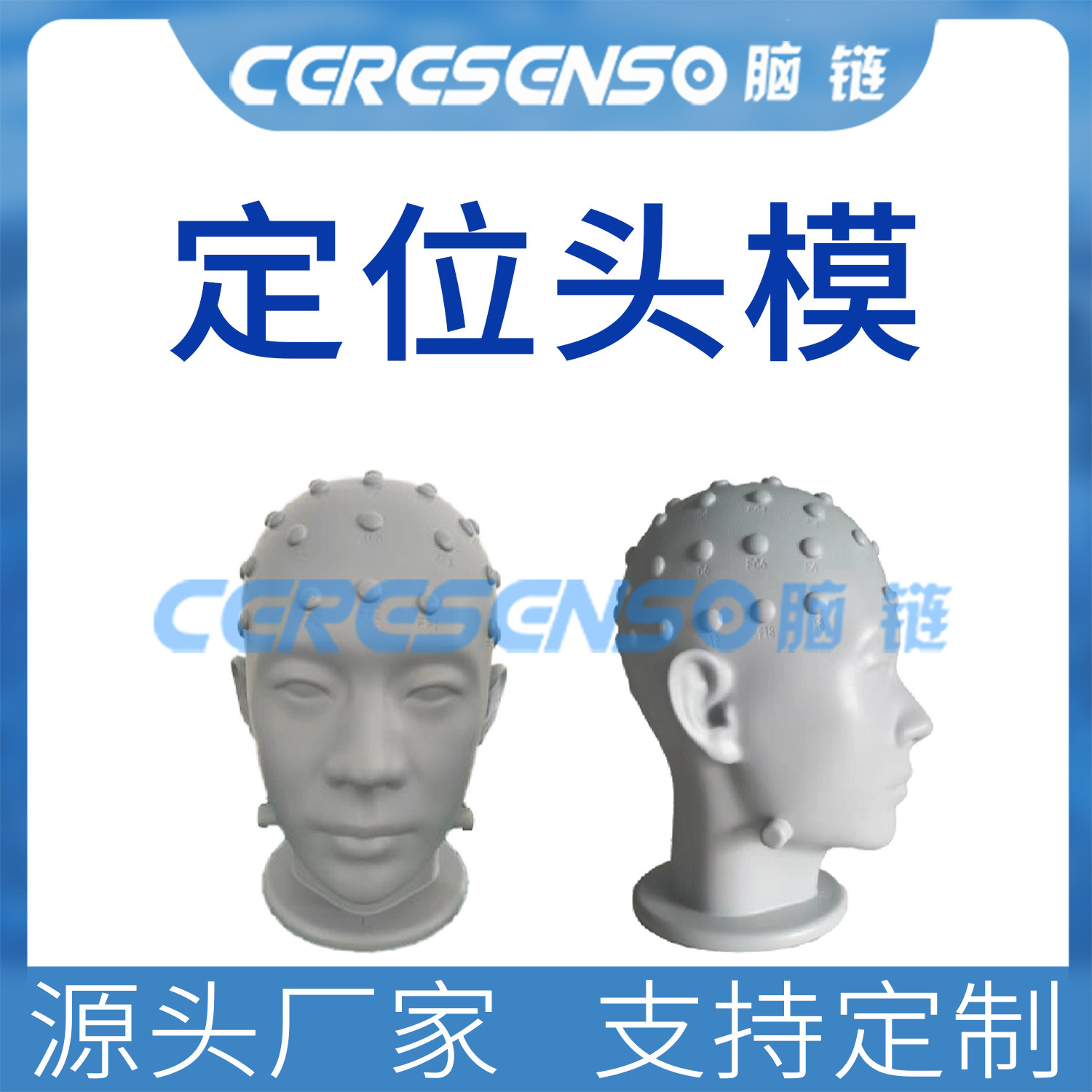 脑链脑电定位头模专业脑电配件厂家直销脑电塑料头模电极位置头模