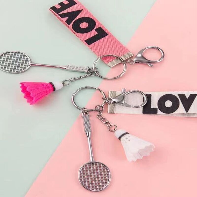 Badminton Keychain Pendant DIY Small Accessory Ball Decoration Woven Couple Personalized Handmade Backpack Small Gift