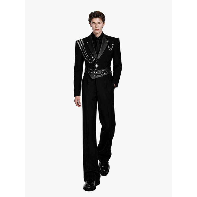 Shexu【Xing Ge】Wide-Shoulder, Narrow-Waist Suit with High-End Structured Design and Stylish Shoulder-Cutting Features, Waist-Cinching Blazer Shexu【Xing Ge】Wide-Shoulder, Narrow-Waist Suit with High-End Structured Design and Stylish Shoulder-Cutting Features, Waist-Cinching Blazer