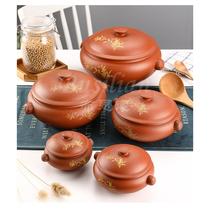 Steam pot chicken steam pot purple clay steamer Yunnan household steam pot chicken commercial non-purple clay steam pot set 304 bottom pot