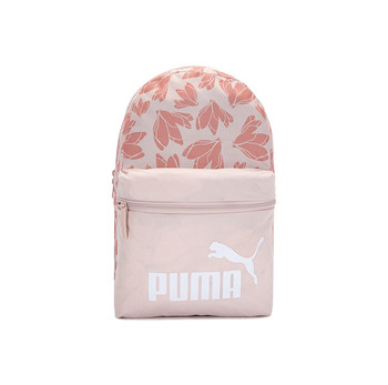 Puma sports and leisure large-capacity fabric schoolbag backpack backpack regular male and female couple style pink