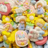 Милый кремовый чехол для телефона, детский набор материалов, заколка для волос ручной работы, DIY