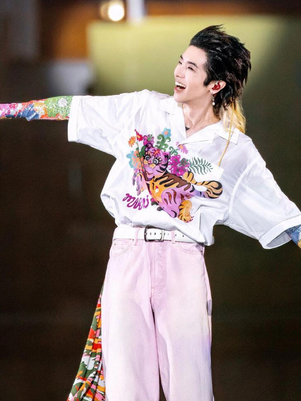 Hua Chenyu Celebrity-Style Short-Sleeved Shirt 2024 Co-Branded Capsule Series Unisex Tiger Print Half-Sleeve Shirt