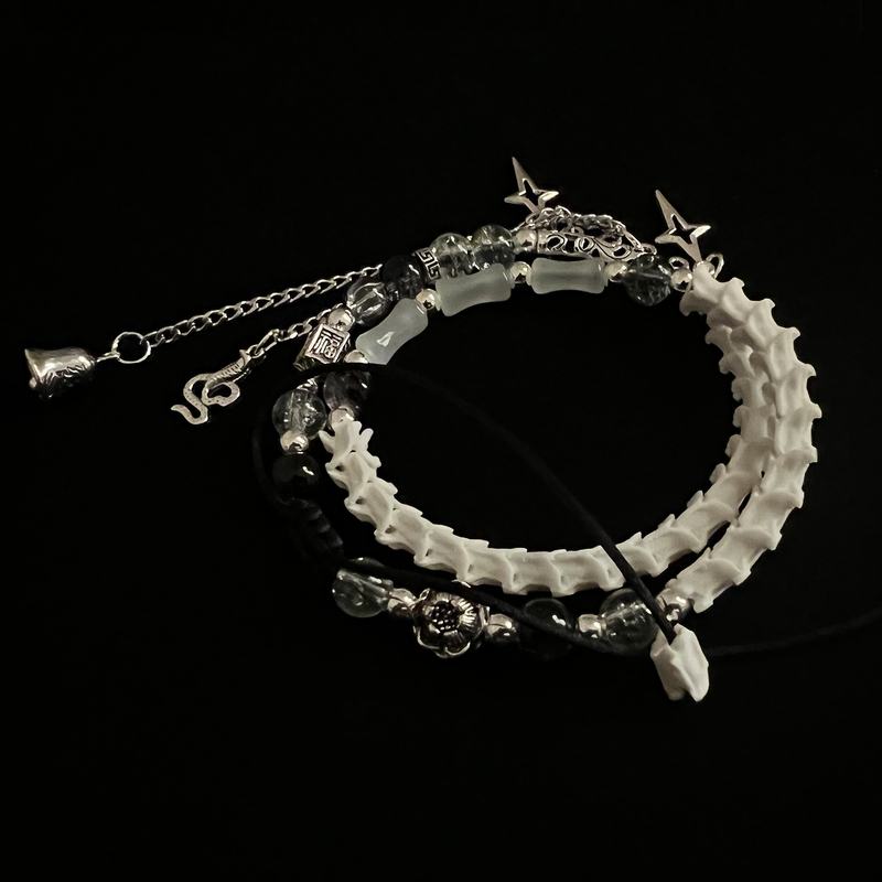 Original Bracelet Made of Real Snake Bone, Niche Natural and Unpopular High-End Cultural Jewelry, Couple's High-End Birthday Gift Original Bracelet Made of Real Snake Bone, Niche Natural and Unpopular High-End Cultural Jewelry, Couple's High-End Birthday Gift