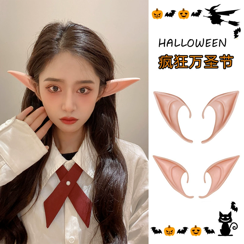 Dễ Thương Quốc Tai Halloween Cos Trang Trí Đầm Mũ Đội Đầu Cosplay Đạo Cụ Thiên Thần Giả Tai Bông Tai