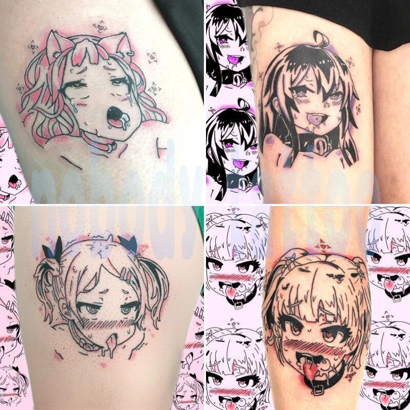 Tattoo sticker intimate text with no lasting waterproof 2022 new tattooed sticker waterproof dark black teas sexy emulated female