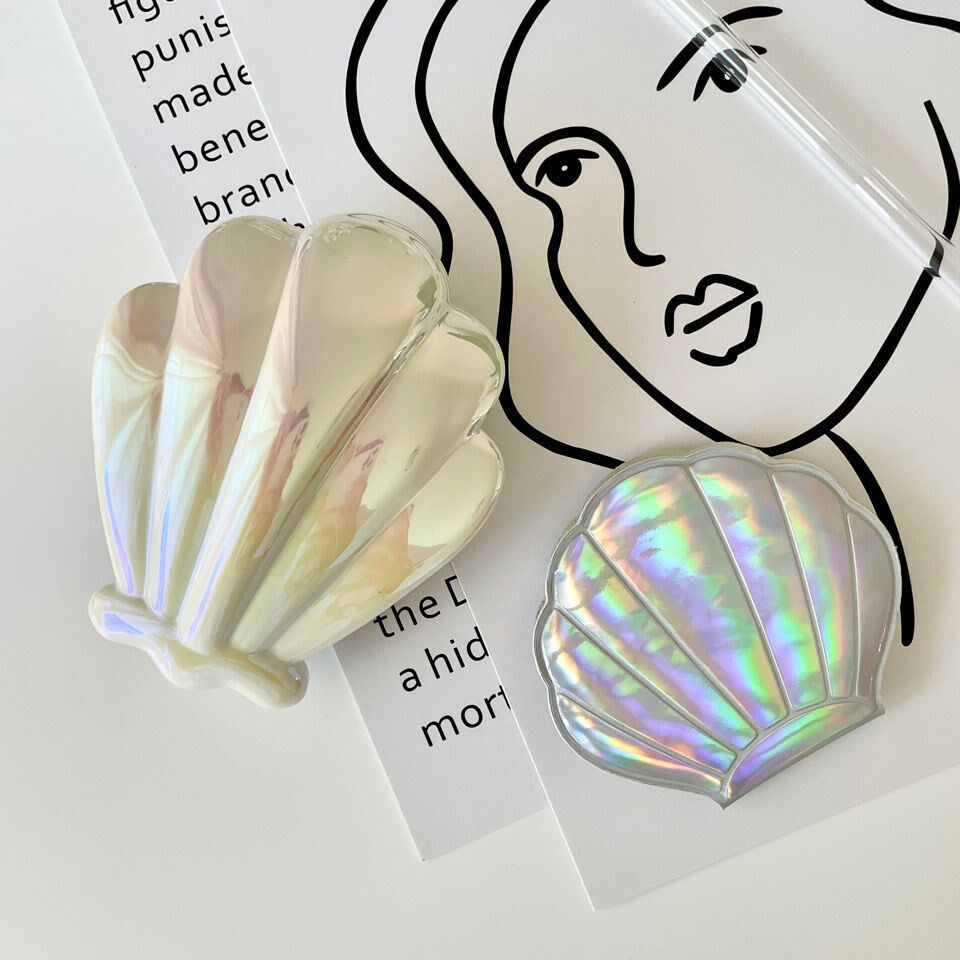 Comb High Face Value Method Minimalist Shells Portable Folding Makeup Mirror Subcomb Massage Laser Students Retro