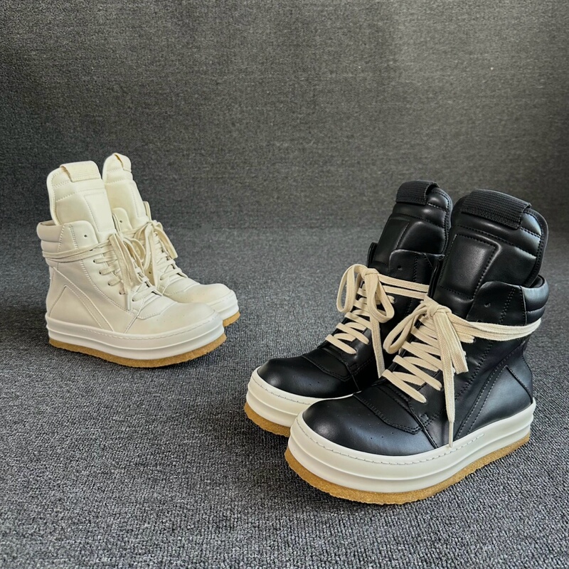 Cross-Border Exclusive Original Order | 17Hal Ro Inverted Triangle Rubber Sole Main Line Leather Upper High-Top Shoes for Men and Women Ro Shoes